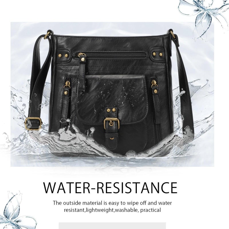 KL928 Crossbody Bags for Women, Multi Pocket Shoulder Bags, Medium PU Leather Cross Body Purses - Image 5