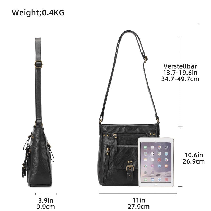 KL928 Crossbody Bags for Women, Multi Pocket Shoulder Bags, Medium PU Leather Cross Body Purses - Image 3