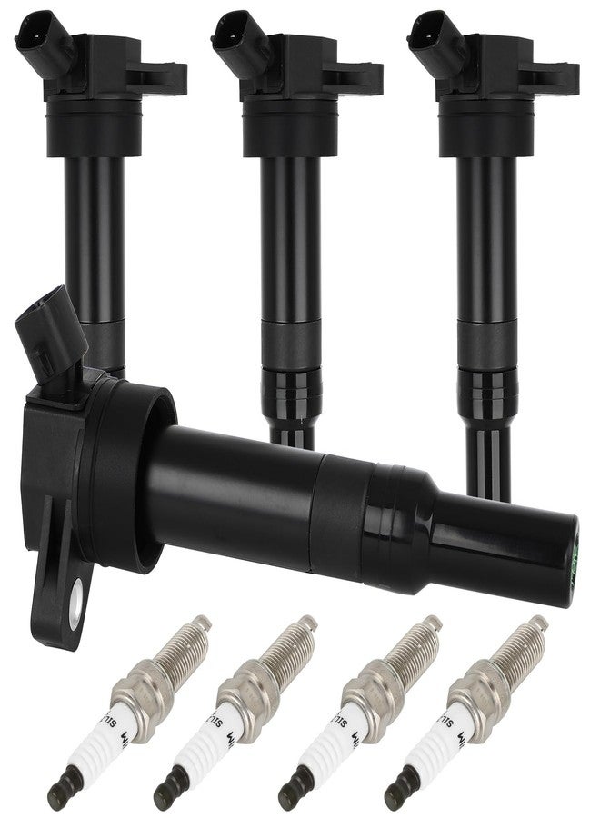 ASAPE Set of 4 Ignition Coil Pack with 4*Spark Plug Fit for Hyundai for Elantra 2012-2016 1.8L L4 for Kia for Forte5 2014-2018 2.0L L4 for Hyundai for Tucson 2014-2020 2.0L L4, Replace UF651 - Image 1