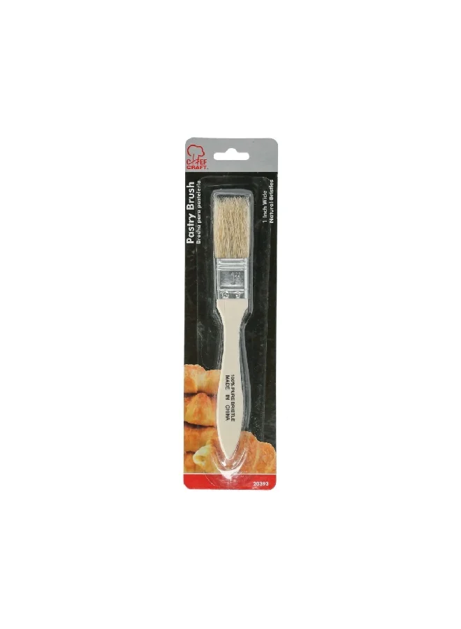 Chef Craft Pure Natural Bristles Wooden Handle Pastry Brush Beige and Brown 1.4 x 2.54 x 19.05 cm 20393