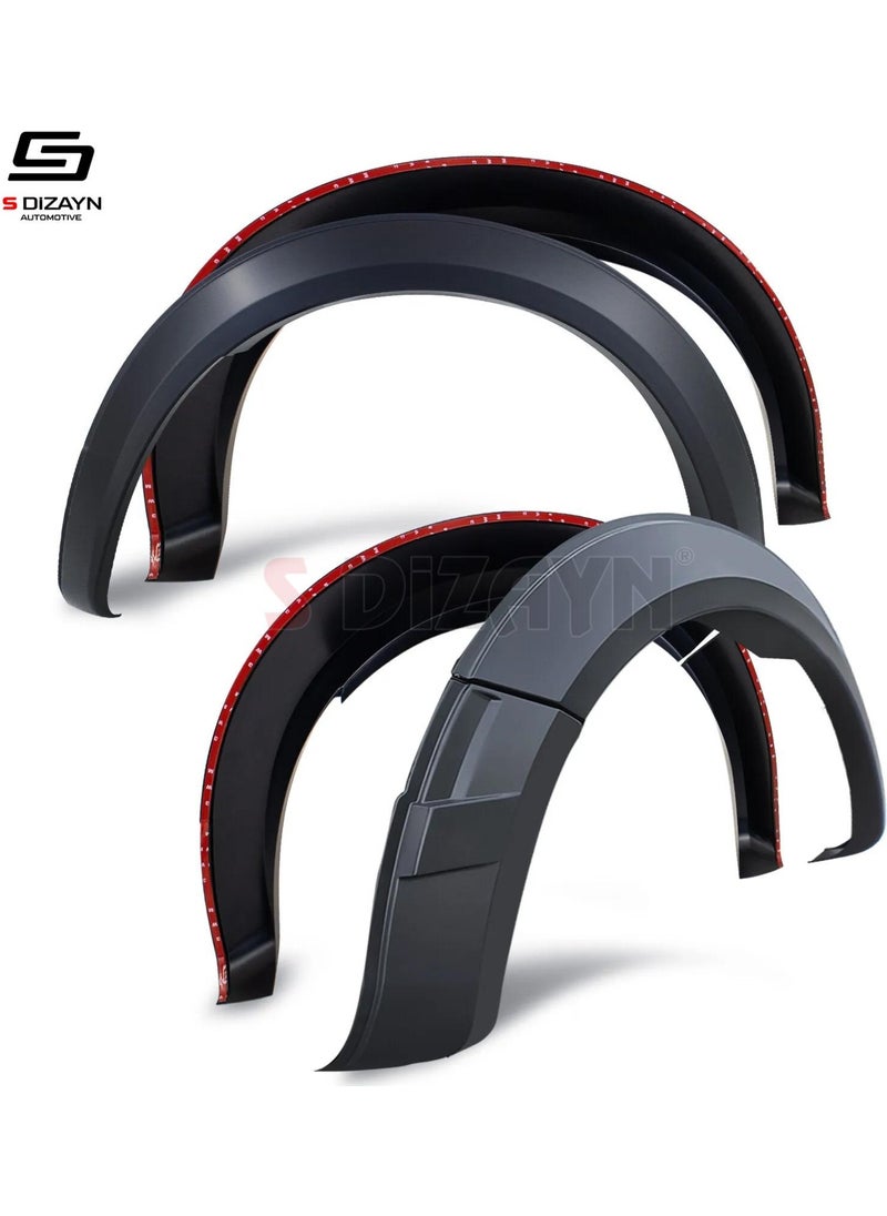 S-Dizayn - S-Design Ford Ranger 4 Abs Plastic Fender Cover Dodik Set 6 Pieces 2023 and Above A+ Quality - Image 1