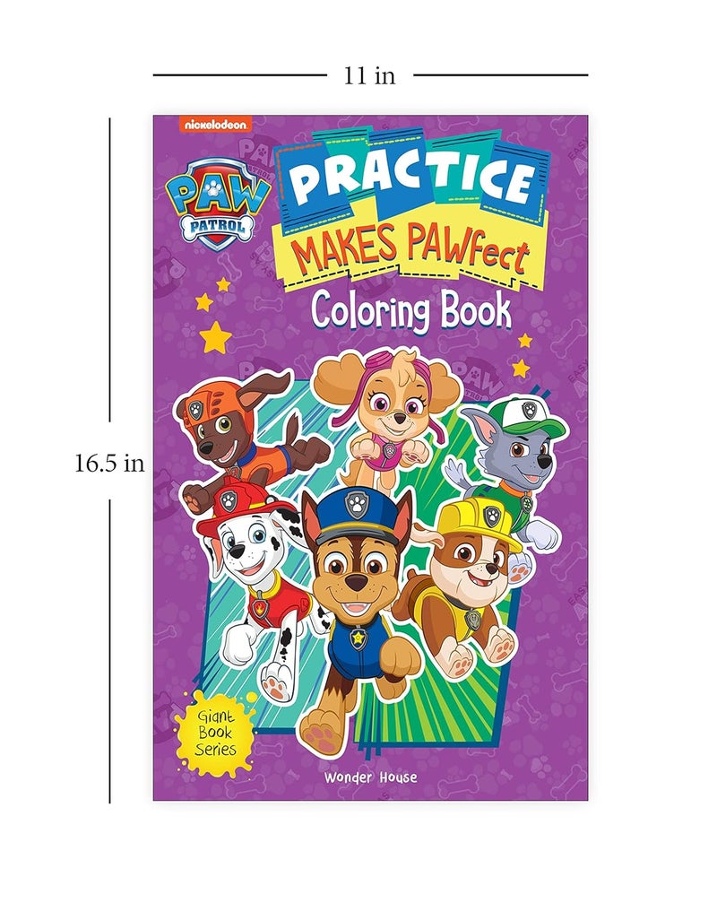 Practice Makes PAWfect: Paw Patrol Giant Coloring Book For Kids Paperback by Wonder House Books - Image 3
