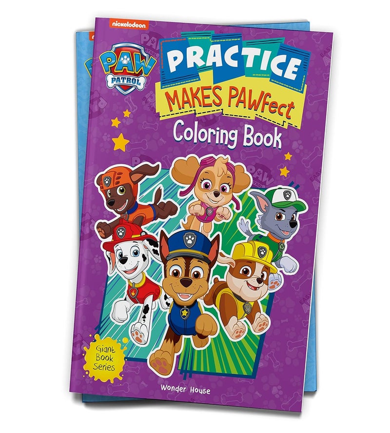 Practice Makes PAWfect: Paw Patrol Giant Coloring Book For Kids Paperback by Wonder House Books - Image 1