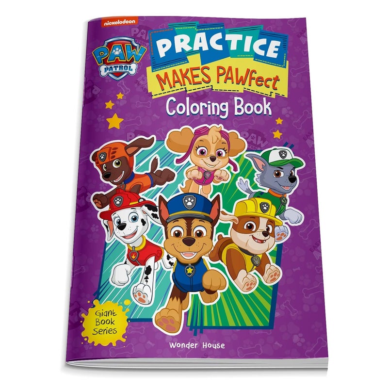 Practice Makes PAWfect: Paw Patrol Giant Coloring Book For Kids Paperback by Wonder House Books - Image 2