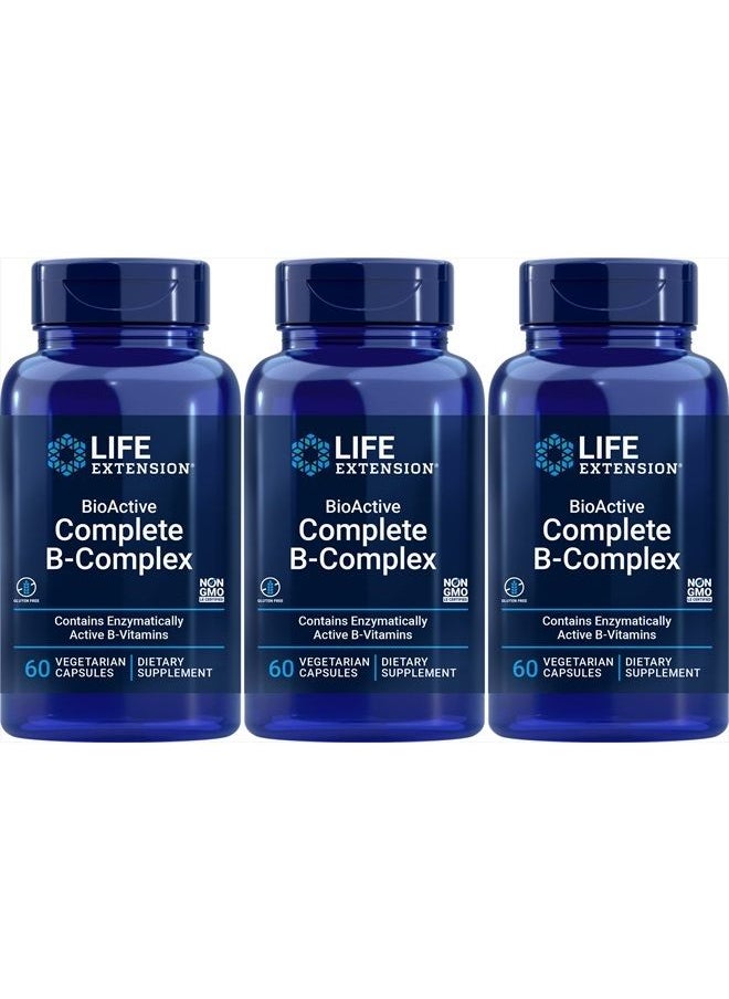 BioActive Complete B-Complex 60 Vegetarian Capsules-Pack-3