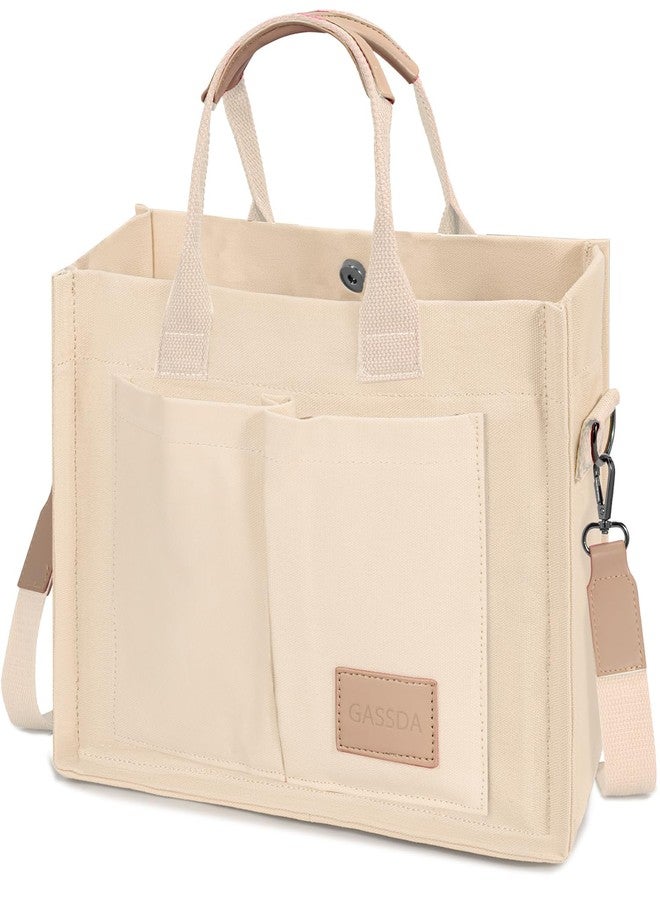 GASSDA Tote Bags for Women Large Canvas Bag Laptop Work Bags Crossbody Bags Handbag Travel Messenger Gym Bag - Image 1