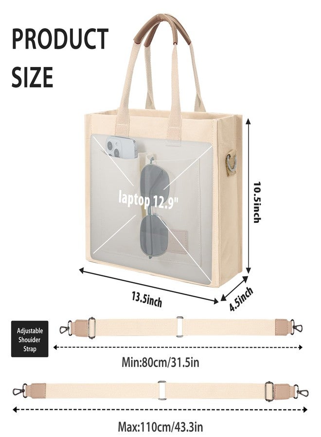 GASSDA Tote Bags for Women Large Canvas Bag Laptop Work Bags Crossbody Bags Handbag Travel Messenger Gym Bag - Image 3