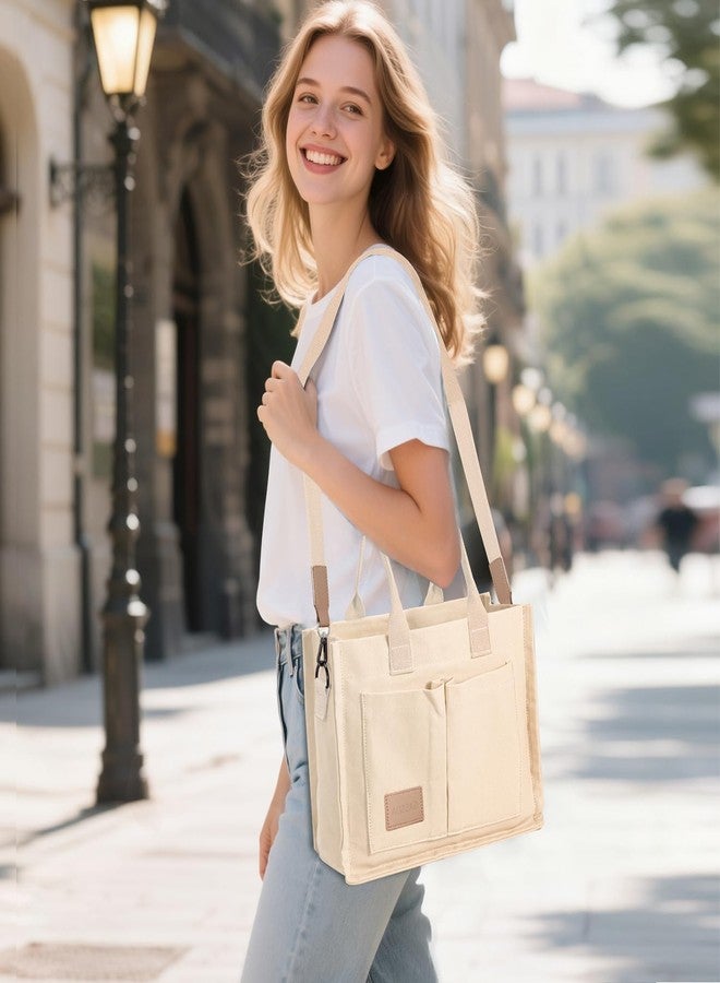 GASSDA Tote Bags for Women Large Canvas Bag Laptop Work Bags Crossbody Bags Handbag Travel Messenger Gym Bag - Image 2