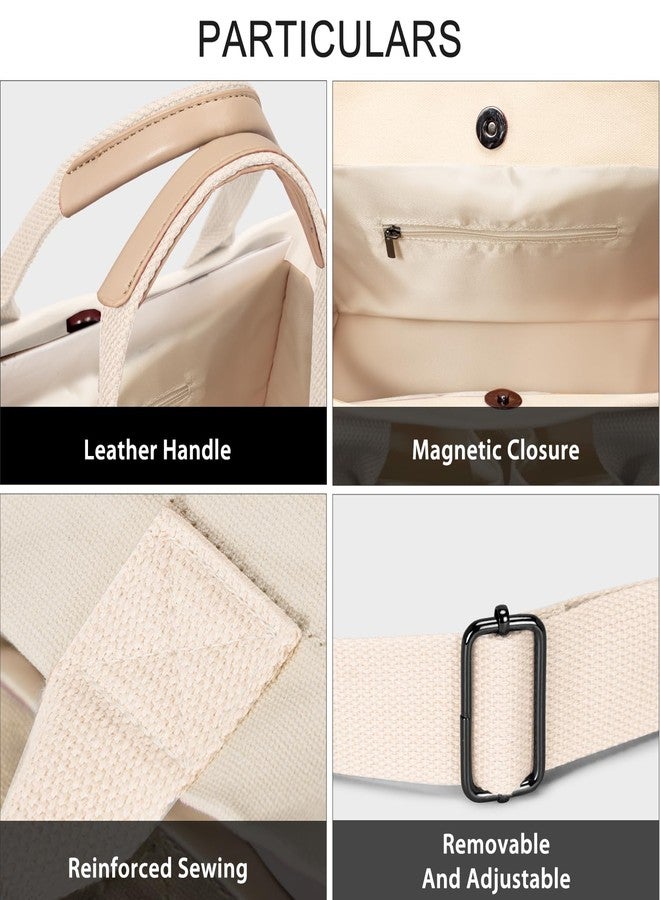 GASSDA Tote Bags for Women Large Canvas Bag Laptop Work Bags Crossbody Bags Handbag Travel Messenger Gym Bag - Image 5