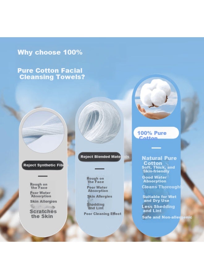 CS C&s 100% Cotton Facial Towel 80 Sheets X 6 Packs Baby Soft Cotton Wipes 18x20cm - Image 3