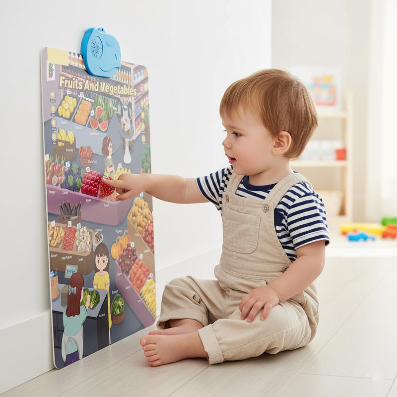 Ocean World Talking Alphabet Wall Chart ABC 123s Music Poster Learning Toys for Toddlers 1 3 Years - Image 3