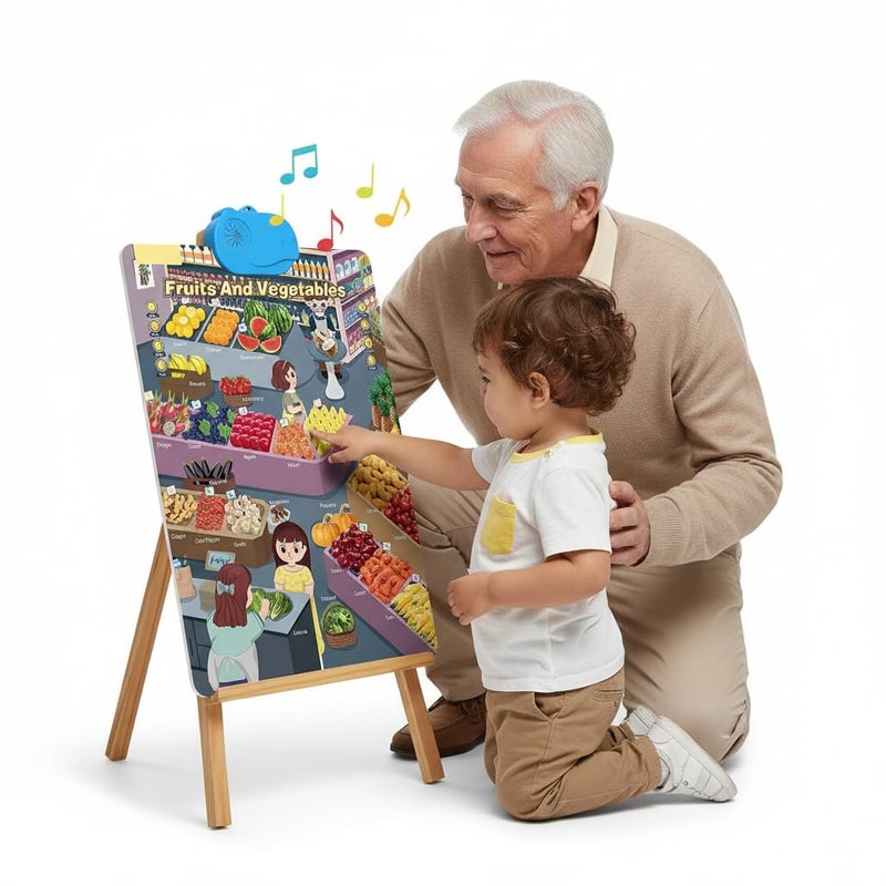 Ocean World Talking Alphabet Wall Chart ABC 123s Music Poster Learning Toys for Toddlers 1 3 Years - Image 4