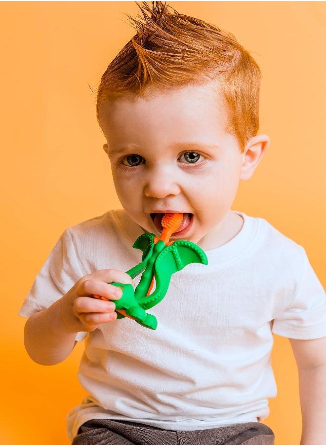Baby Banana Baby Banana - Mystical Dragon Toothbrush, Training Teether Tooth Brush for Infant, Baby, and Toddler  - Image 2