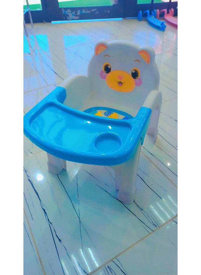 BAYBEE Children's high chair - shaped like a teddy bear - foldable into multiple positions - Image 1