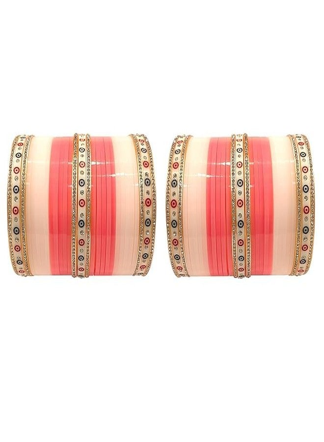 BANGLESKART طقم أساور زفاف كيارا أدفاني من بانغلسكارت للنساء (زوج واحد) وردي (2.4) - Image 1