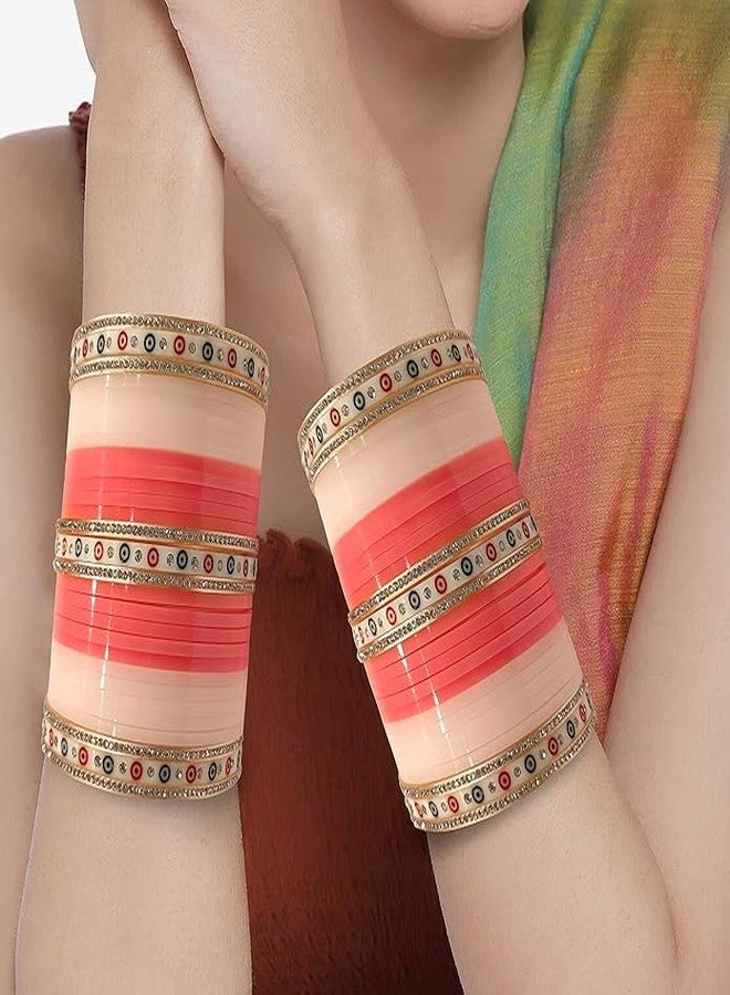 BANGLESKART طقم أساور زفاف كيارا أدفاني من بانغلسكارت للنساء (زوج واحد) وردي (2.4) - Image 2