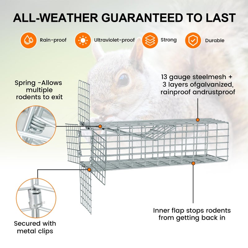 BKALEME One Way Squirrel Door Excluder, Humane Squirrels, Chipmunks Contactless Excluder, for Outdoor Spaces Like Attics, Chimneys - Includes Full Installation Kit - Image 5
