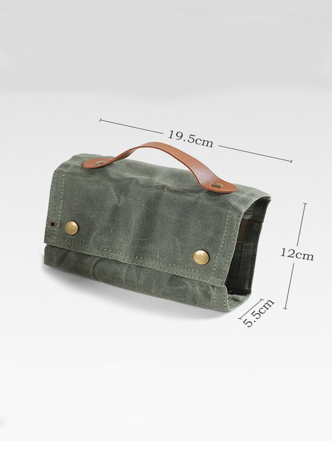 general Outdoor Camping Seasoning Bottle Storage Bag with 9 Glass Cruet Bottles Barbecue Cruet Combo Set Canvas Bag Camping Essentials - Image 4