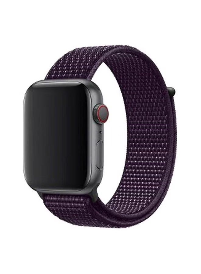 vesus Apple Watch 42mm/44mm/45mm Nylon Sport Loop Band Eggplant