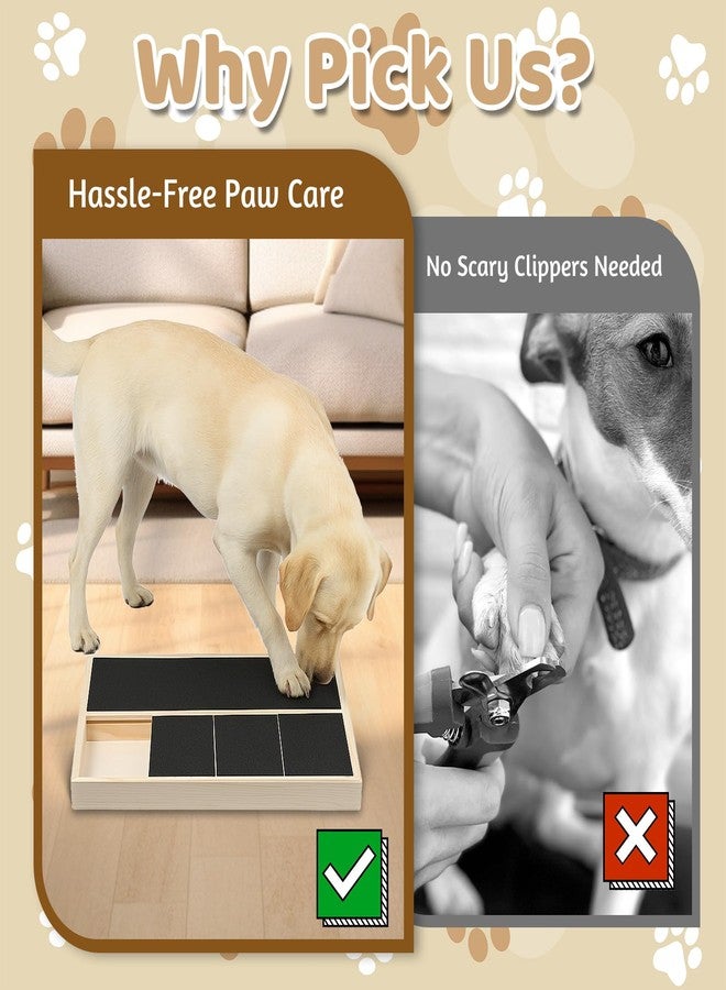 Prasacco Dog Nail Scratch Pad, Durable Wooden Scratch Board Portable Nails Scratches Board Multi-Functional Nail Care Boards for Indoor/Outdoor Training - Image 4