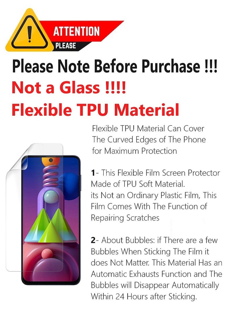 Unipha Flexible TPU Screen Protector Designed For Samsung Galaxy M51 Clear HD Self Healing Unbreakable Film - Image 2