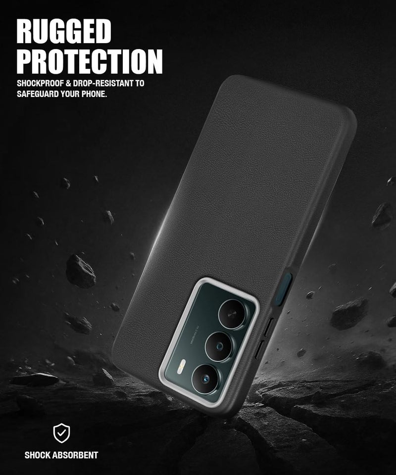 WOW IMAGINE Back Cover for Realme C75 | Realme C73 | Narzo 80 lite 5G | P3 Lite 5G Ultra Slim Flexible Non-Slip Grip | Inner Fabric | Metal Camera Ring & Lightweight Soft Silicone Mobile Case – Black - Image 4