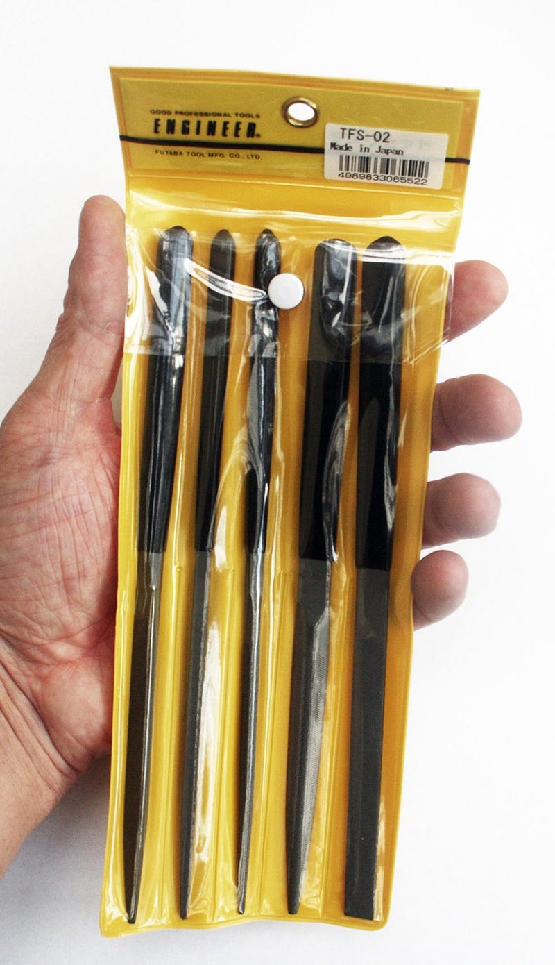 ENGINEER 5 Piece Mixed Precision Mini File Set (Smaller Sized Needle Type Files). Made in Japan. tfs-02, Black - Image 4