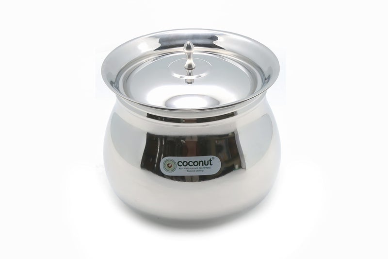 Coconut Stainless Steel - Cookware/Royal Handi with Lid-1 Unit - Capacity - 2000 ML - Image 1
