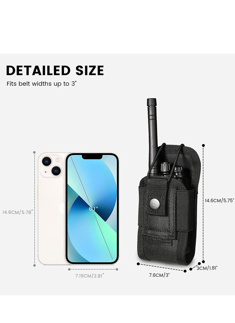 SYOSI Radio Holder Holster Case Pouch Bag  for Police,Teacher,Fireman,military,Man,Outdoor (Black)  - Image 2
