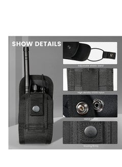 SYOSI Radio Holder Holster Case Pouch Bag  for Police,Teacher,Fireman,military,Man,Outdoor (Black)  - Image 3