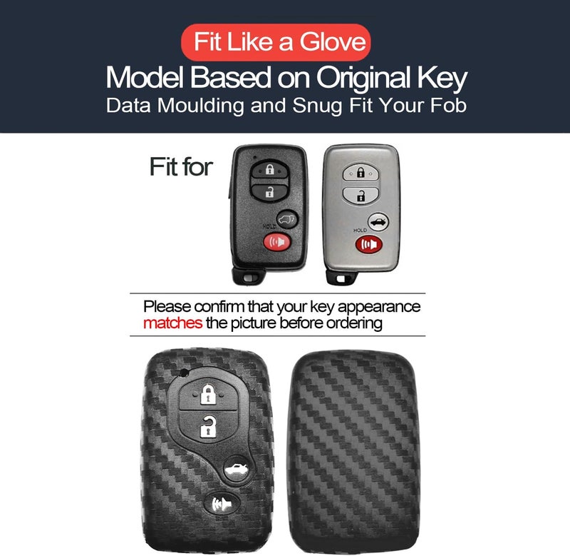 INFIPAR Key Fob Cover Case for Toyota Vehicles - Image 2