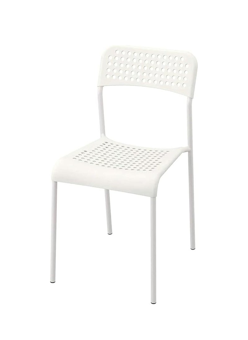 MAAS A Set of Dining Chairs with a Modern Design and a Round Table for Home and Office, Multi-functional Addition to Home and Living Room Decor, White Color  - Image 3