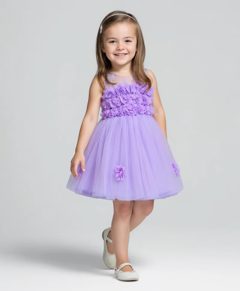 مارك وميا فستان حفلات مزين بفيونكة مارك وميا - بنفسجي