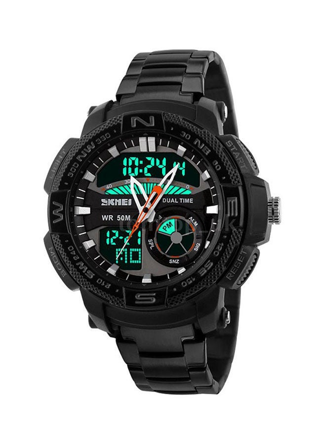 NIBEMINENT Men's Stainless Steel Analog/Digital Watch WT-SK-1121-B1 - Image 1