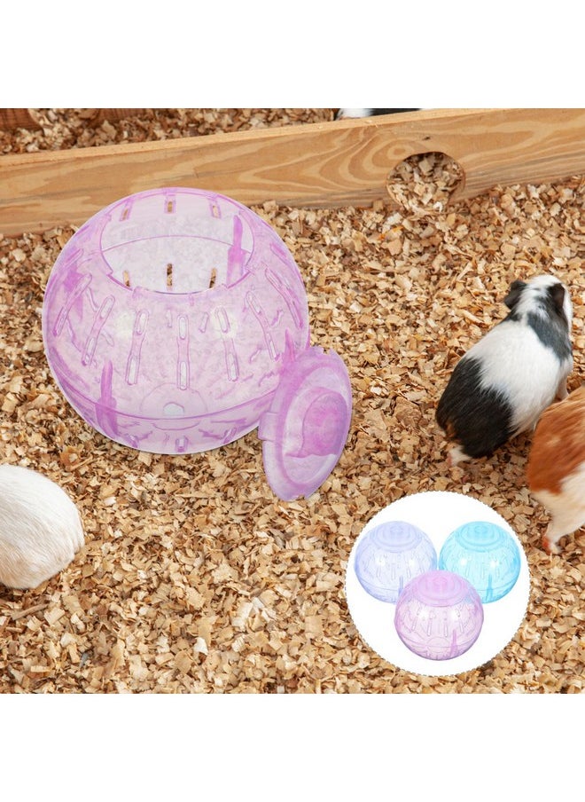 POPETPOP - POPETPOP Hamster Exercise Ball, 3PCS 3.54inch Plastic, Running Toys for Small Animals, Reduce Boredom & Increase Activity, Random Color - Image 1