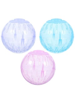 POPETPOP POPETPOP Hamster Exercise Ball, 3PCS 3.54inch Plastic, Running Toys for Small Animals, Reduce Boredom & Increase Activity, Random Color  - Image 1