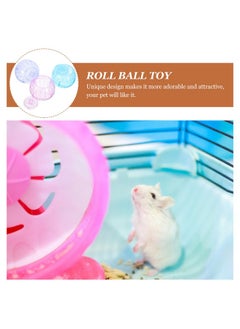 POPETPOP POPETPOP Hamster Exercise Ball, 3PCS 3.54inch Plastic, Running Toys for Small Animals, Reduce Boredom & Increase Activity, Random Color  - Image 5