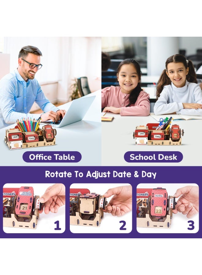 Smartivity DIY Infinity Calendar & Stationary Organizer for Kids Age 8-9-10-11-12-13-14 Years | Birthday Gift for Girls & Boys | Science Toys for Kids 8-14 YearsI STEM Toy - Image 2