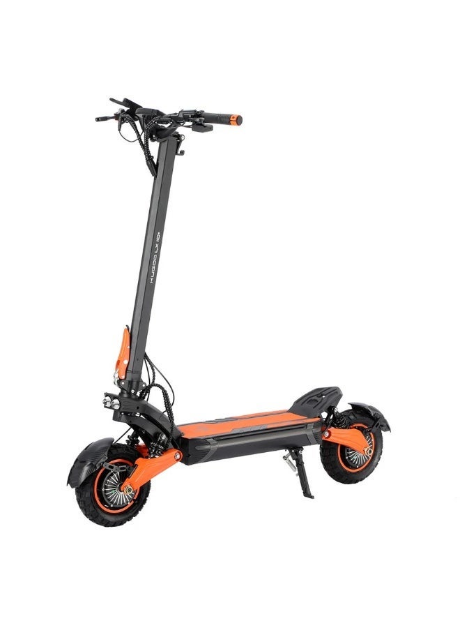 كي يو جي أو أو سكوتر كهربائي KUGOO LX10+ بمحركين بقوة 2×1400 واط بطارية 60 فولت 20.8 أمبير سرعة قصوى تصل إلى 75 كم/ساعة مدى قيادة يصل إلى 100 كم إطارات هوائية 10 إنش نظام تعليق مزدوج فرامل قرصية هيدروليكية شاشة LCD هيكل قابل للطي يتحمل حتى 150 كجم لون أسود - Image 1