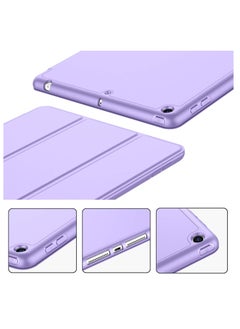 MIGOFAST iPad 9.7 Case 2018 2017 Model 6th 5th Generation Smart Cover with Pencil Holder and Soft Baby Skin Silicone Back and Full Body Protection Auto Wake Sleep Cover Purple  - Image 3