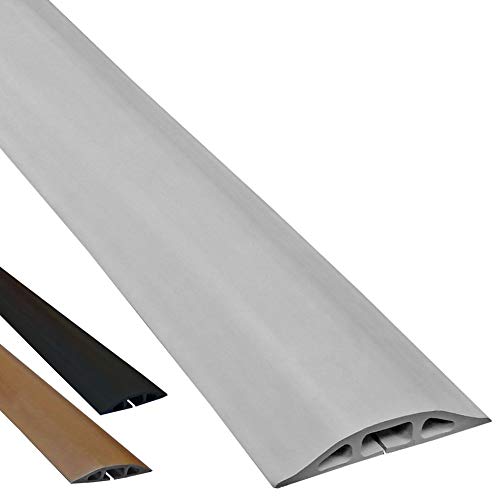 Electriduct D-2 Low Profile Rubber Duct Cord Cover Floor Cable Protector - 5 Feet - Gray (Raw Rubber Material) - Image 5