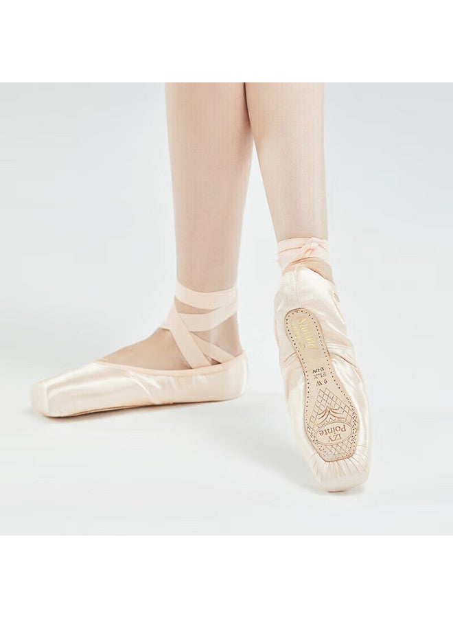 Sansha Ballet Pointe Shoes For Beginners, Satin Dance Practice Shoes, New Chinese Satin Flx38 - Image 3