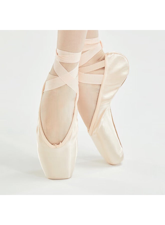 Sansha Ballet Pointe Shoes For Beginners, Satin Dance Practice Shoes, New Chinese Satin Flx38 - Image 2