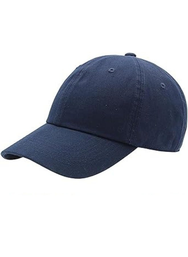 SARAOONT 100% Cotton Navy Baseball Dad Cap - Adjustable Size Hat for Running, Workouts, and Outdoor Activities - Baseball Cap for Men and Women - Image 3