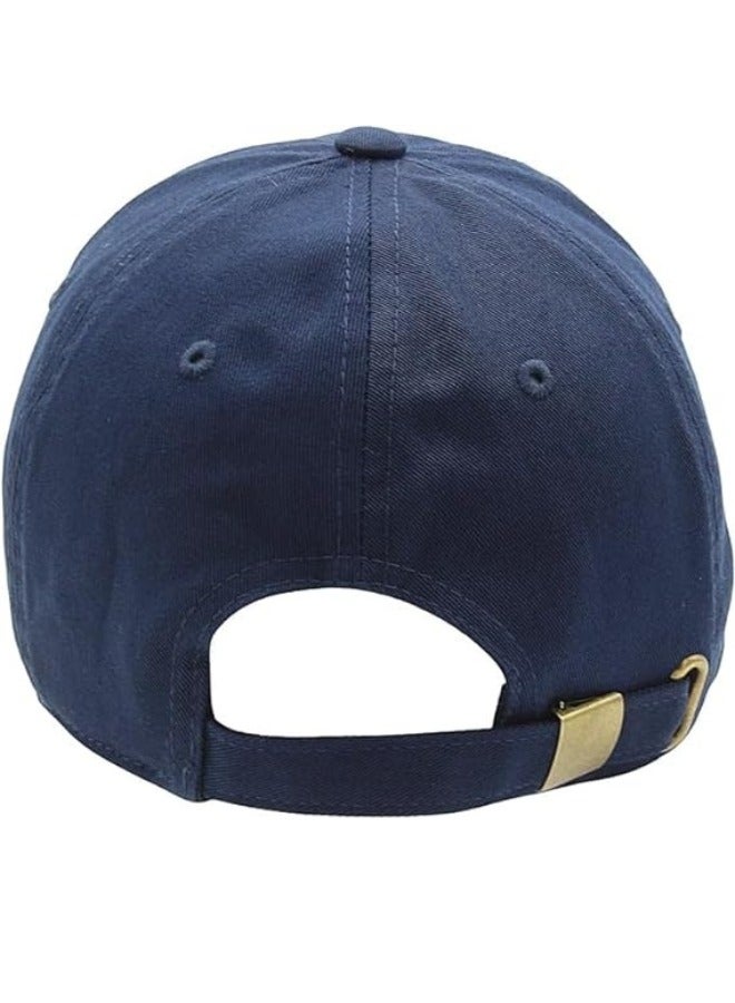 SARAOONT 100% Cotton Navy Baseball Dad Cap - Adjustable Size Hat for Running, Workouts, and Outdoor Activities - Baseball Cap for Men and Women - Image 2