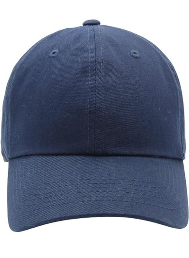 SARAOONT 100% Cotton Navy Baseball Dad Cap - Adjustable Size Hat for Running, Workouts, and Outdoor Activities - Baseball Cap for Men and Women - Image 1