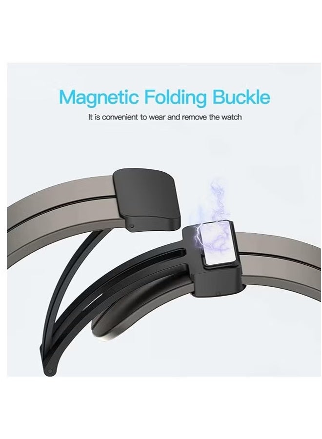 بولوز 3 قطع مغناطيسية لسوار Apple Watch 42/44/45/49/46 (S10) مم للنساء والرجال، سوار رياضي سيليكون بديل للمعصم مغناطيسي لسوار Apple Watch 42/44/45/49/46 (S10 مم للنساء/الرجال، سوار رياضي سيليكون بديل للمعصم - Image 3