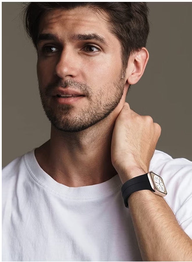 بولوز 3 قطع مغناطيسية لسوار Apple Watch 42/44/45/49/46 (S10) مم للنساء والرجال، سوار رياضي سيليكون بديل للمعصم مغناطيسي لسوار Apple Watch 42/44/45/49/46 (S10 مم للنساء/الرجال، سوار رياضي سيليكون بديل للمعصم - Image 5