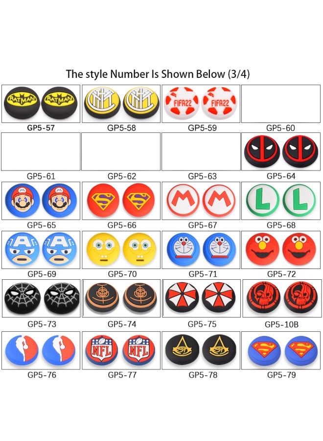 Spot PS4 Rocker Cap PS5 Silicone Cap XBOXONE Gamepad Button Cap 3D Silicone Protective Cap-Product Color:GP5-4-067 Mario M