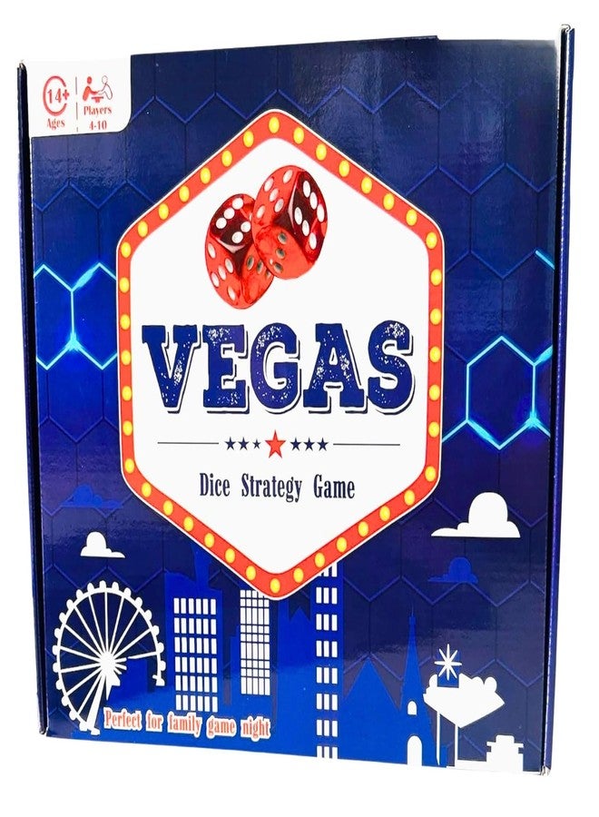 Tickles Vegas Dice Strategy Bidding & Casino Theme Board Game for Family & Friends Adults Party Fun (Ages: 14+ Years, Players: 4-10) - Image 1